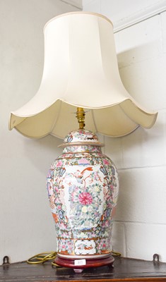 Lot 311 - A Modern Cantonese Table Lamp, in the form of...