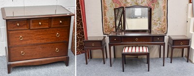 Lot 1475 - Five Pieces of Stag Minstral Bedroom Furniture...