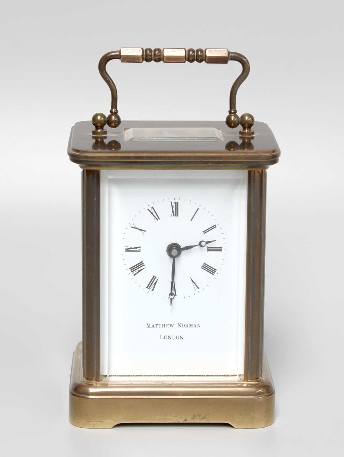 Lot 303 - A Brassed Carriage Timepiece, retailed by...