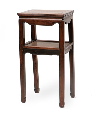 Lot 1284 - A Chinese Hongmu Hardwood Stand, Qing Dynasty,...