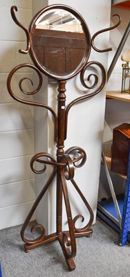 Lot 1301 - A 1920s Mirrored Bentwood Hallstand, 178cm