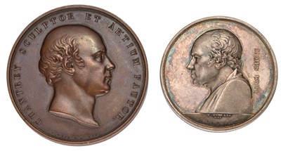 Lot 377 - 2x William Wyon Commemorative Medals,...