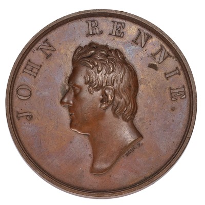 Lot 373 - Death of John Rennie Medal 1821, in bronze by...