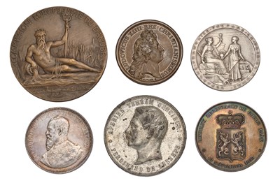 Lot 382 - 6x European Medals Related to Bridges, Canals...