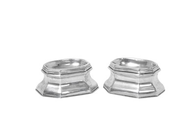 Lot Two George II Silver Trencher Salt-Cellars