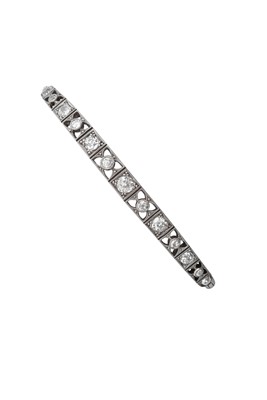 Lot 2301 - An Early 20th Century Diamond Bracelet seven...