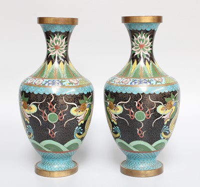 Lot 284 - A Pair of 20th Century Japanese Cloisonne...