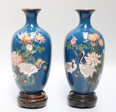 Lot 133 - A Pair of Meiji Period Japanese Cloisonne...