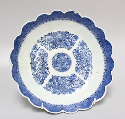 Lot 285 - A Chinese Porcelain Lobed Dish, Qing Dynasty,...