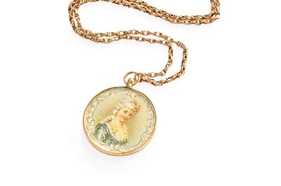 Lot 339 - A 9 Carat Gold Locket/Pendant on Chain, the...