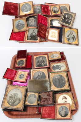 Lot 188 - A Collection of 23 Daguerreotypes, in various...