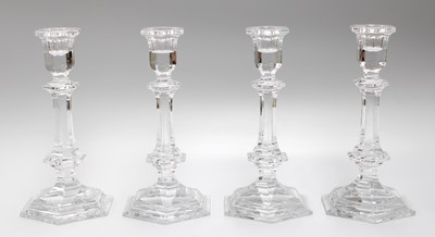 Lot 147 - A Set of Four Baccarat Candlesticks, of...