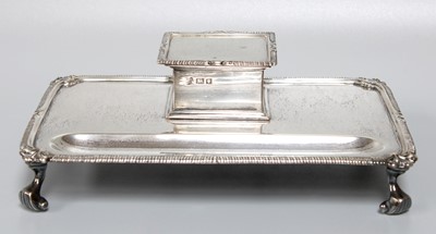 Lot 9 - A George V Silver Inkstand, by Heming and Co...