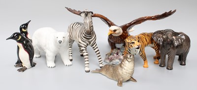 Lot 178 - Beswick Wild Animals, including, penguin pair...