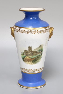 Lot 142 - A Kerr and Bins Worcester Vase, with twin...