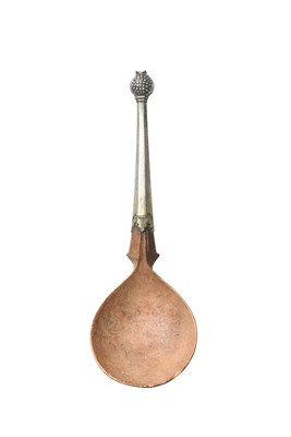 Lot 2075 - A Continental Silver-Gilt Mounted Wood Spoon
