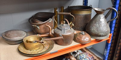 Lot 306 - Brass and Copper Including, a twin handle...