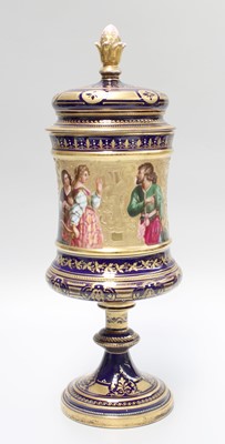 Lot 131 - A 19th Century Vienna Type Porcelain Urn and...