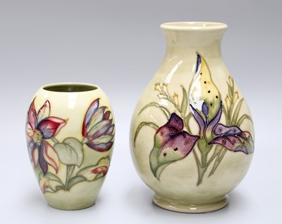 Lot 289 - A Walter Moorcroft Wid Arum Pattern Vase and a...