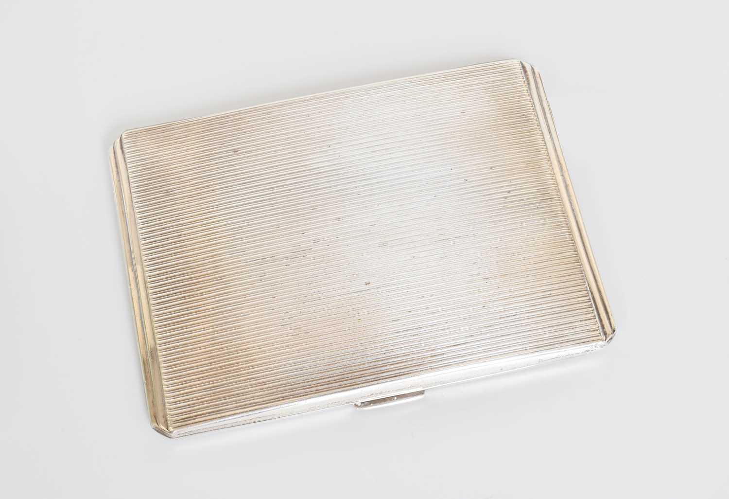 Lot 55 - A George V Silver Cigarette-Case, by E. J....