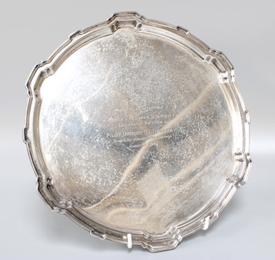 Lot 6 - A George V Silver Salver, by W. W. Kemp and...