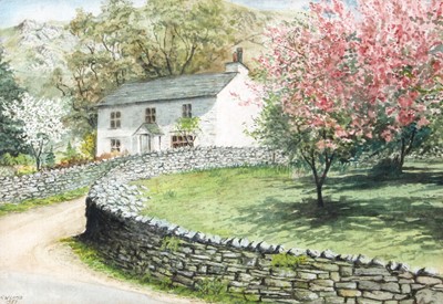 Lot 1057 - R.W.Lamb (20th Century) "Cottage in Langdale"...