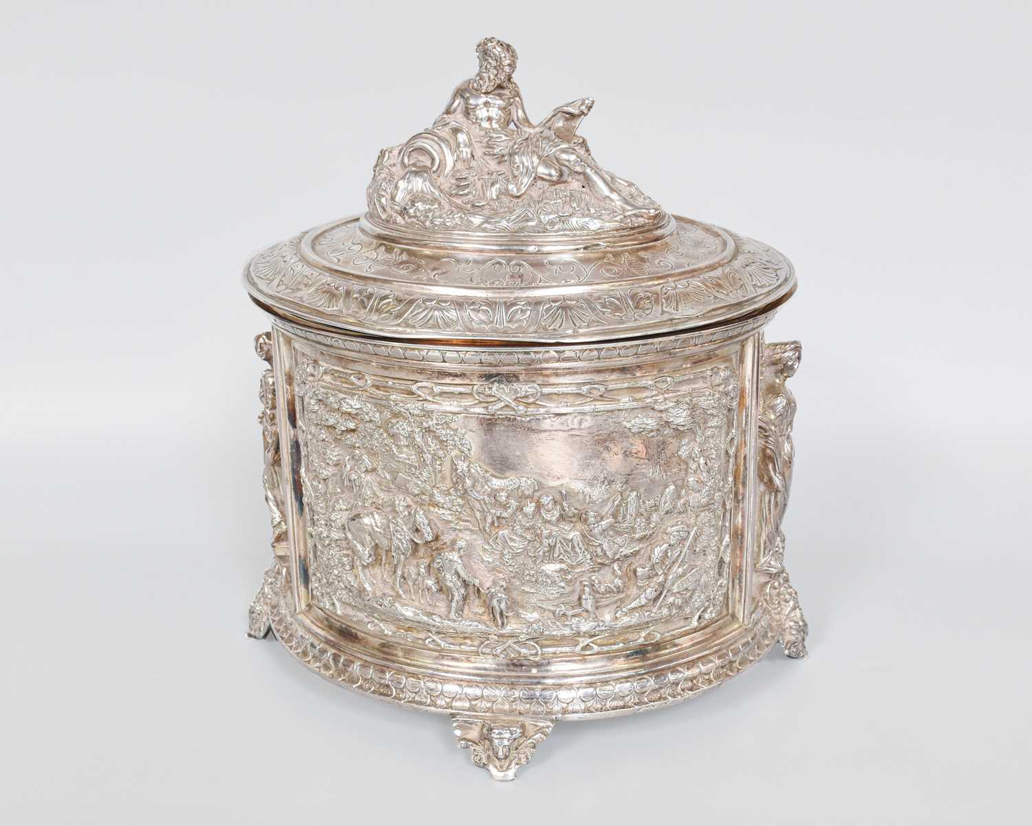 Lot 51 - A Silver Plate Biscuit-Box, in the manner of...