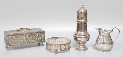 Lot 22 - Four Silver Items, including a German oblong...