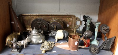 Lot 93 - A Shelf of Ornamental Items, including a...
