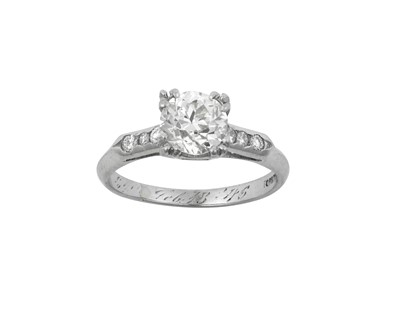 Lot 2226 - A Diamond Solitaire Ring the old cut diamond...