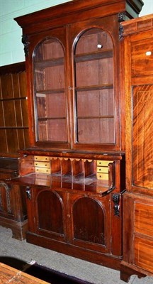 Lot 646 - A Victorian mahogany secretaire bookcase