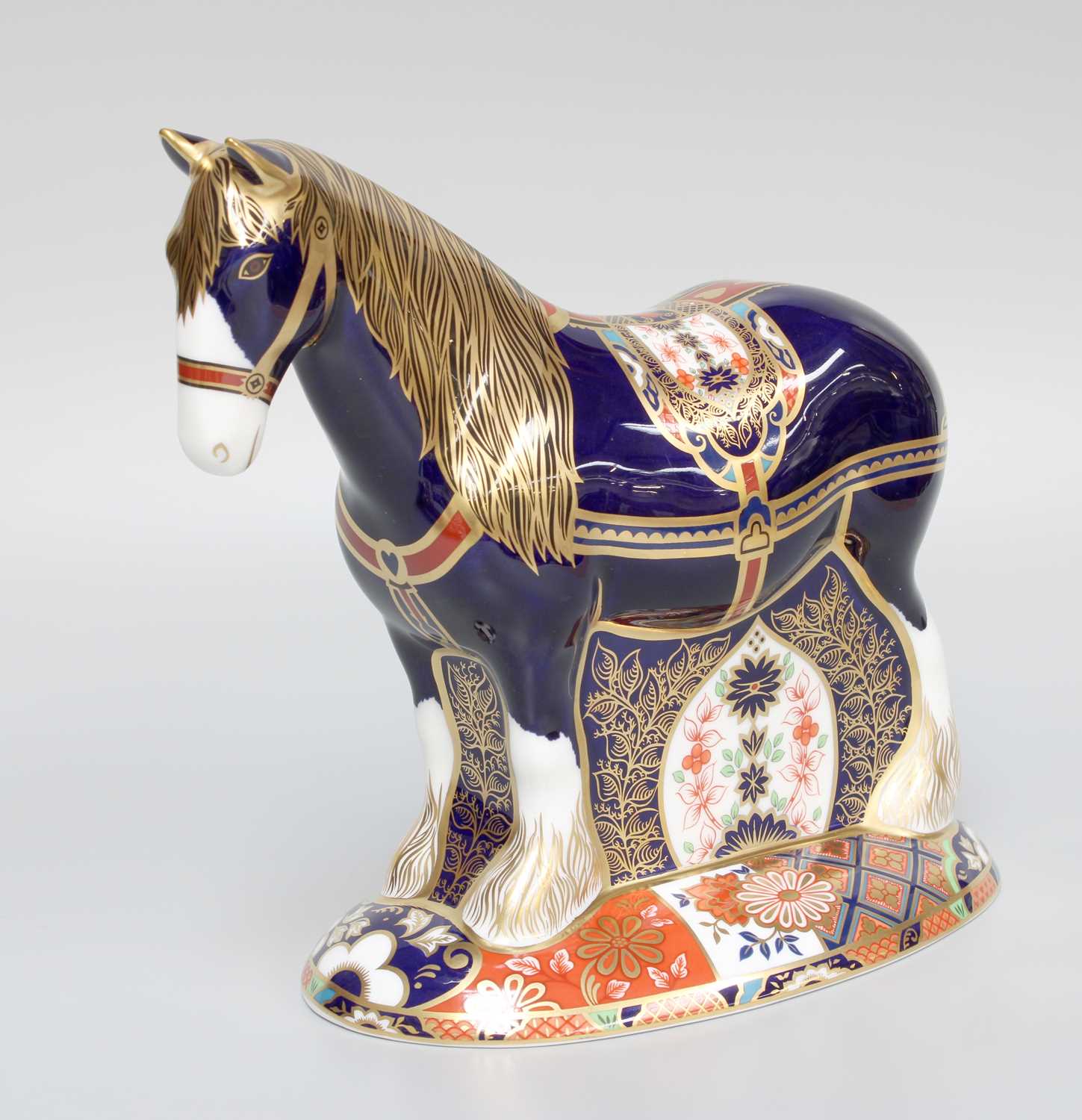 Lot 140 - A Royal Crown Derby Imari Shire Horse...