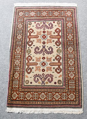 Lot 1008 - Perepedil Design Rug, the cream field with...