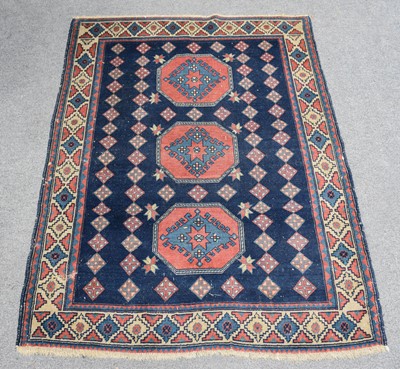 Lot 1010 - Yerevan Rug, the inidigo field centred by...