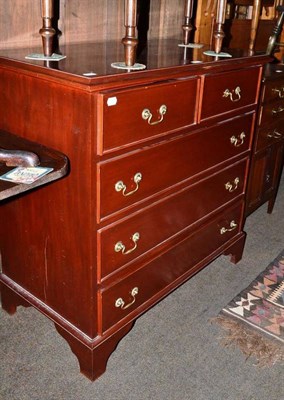 Lot 657 - A Georgian style mahogany four height chest