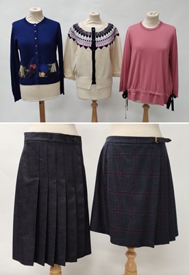 Lot 1197 - Victoria Beckham Jeans Denim Pleated 'Kilt',...