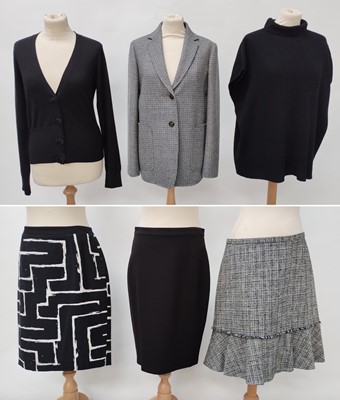 Lot 1180 - MaxMara Studio Black White Cotton Wool Mix...