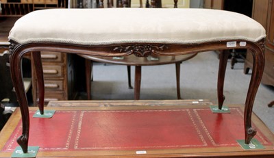 Lot 1281 - A Mahogany Stool, in 19th Century French style,...