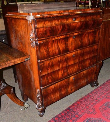 Lot 666 - A Beidermeier mahogany four height chest of drawers