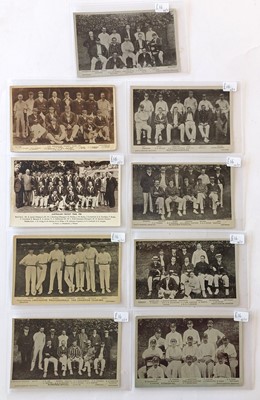 Lot 289 - Cricket Postcards. Nine postcards of cricket...