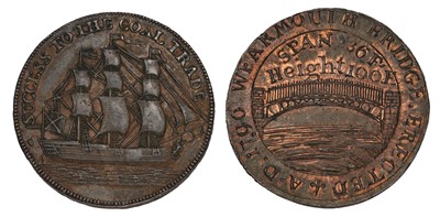 Lot 340 - Durham, Sunderland, Prattent's Mule Halfpenny...