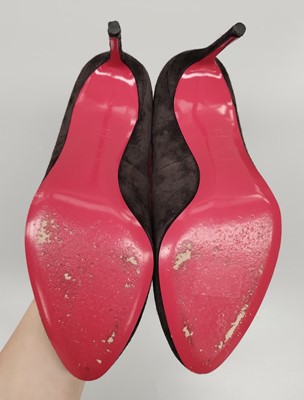 Lot 1160 - Pair of Christian Louboutin Elisa 85 Veau...