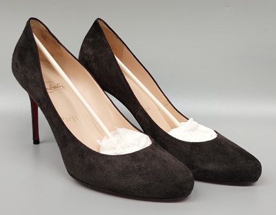 Lot 1160 - Pair of Christian Louboutin Elisa 85 Veau...