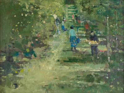 Lot 544 - Tom Coates NEAC (1941-2023) Apple Picking...