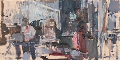 Lot 548 - Tom Coates NEAC (1941-2023) Artists in a...