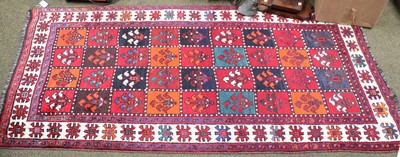 Lot 1103 - Kashgai Rug, the polychrome compartmentalised...