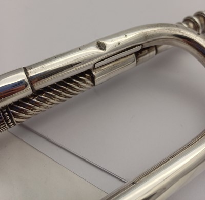 Lot 2048 - A Pair of Victorian Silver Ceremonial Trumpets