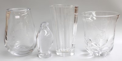 Lot 121 - Nils Landberg (1907-1991), Two Orrefors Glass...