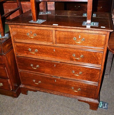 Lot 687 - A George III oak dressing chest