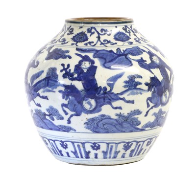 Lot 128 - A Chinese Porcelain Jar, late 16th/early 17th...